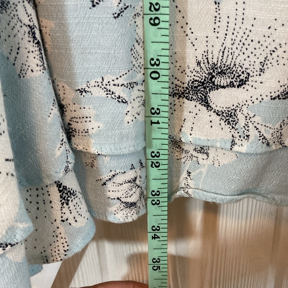 Free People Floral Wrap Dress in Light Blue - Picture 5 of 8